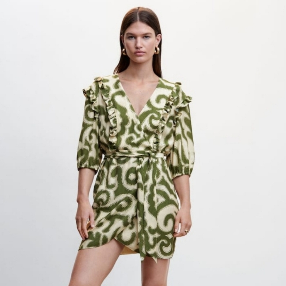Mango Faux Wrap Dress